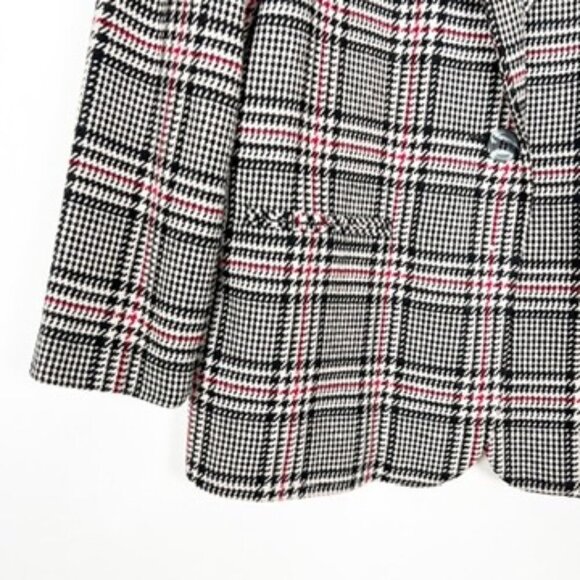 Vintage Sag Harbor Glen Plaid Blazer Houndstooth Wool Blend Women's Size 14 - Picture 5 of 15